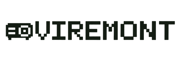 Viremont pixel logo with projector icon