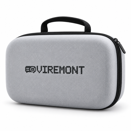 Viremont PixelGuard grey protective projector carry case, closed front view